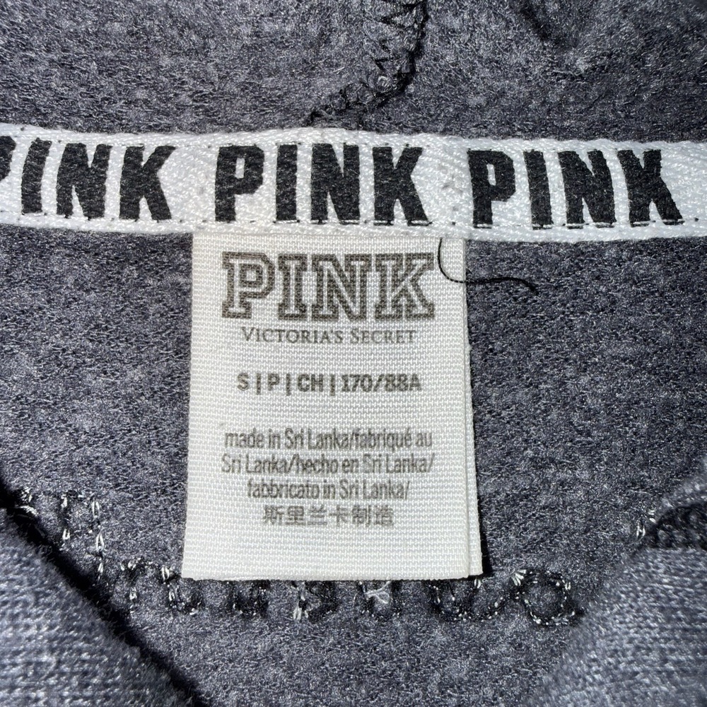 PINK Victoria's Secret Camo Sequin Full Zip Hoodie Womens Small Y2K Bling Dog - Picture 4 of 8